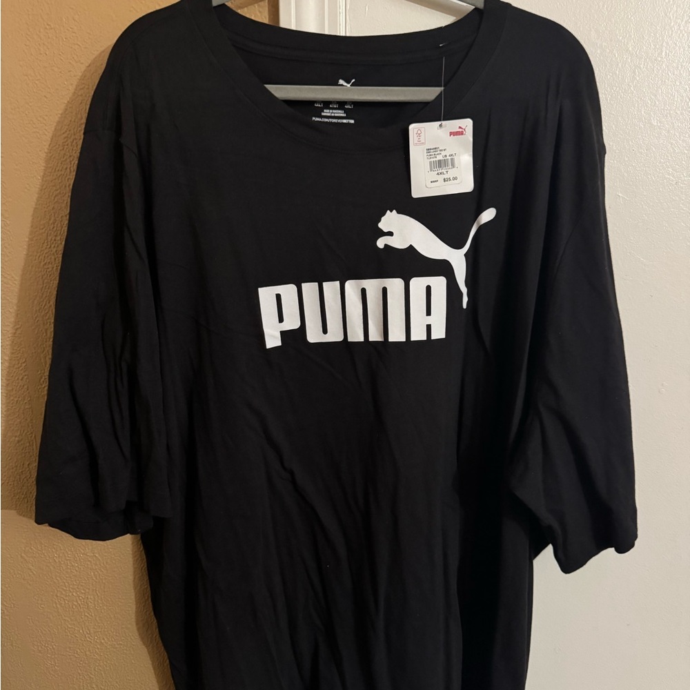 PUMA Black Tee with White Logo